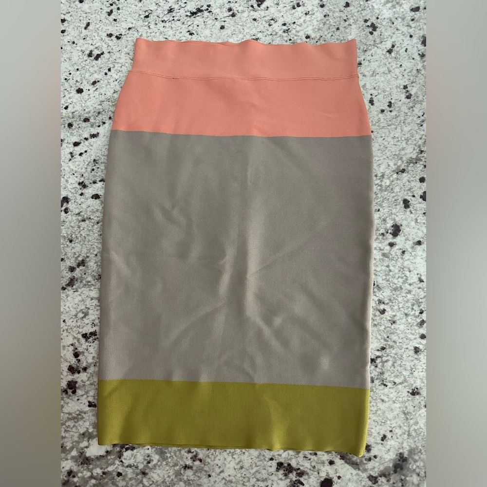 NWT Bcbgmaxazria bcbg Scarlett Colorblock Y2K bondage Skirt S‎